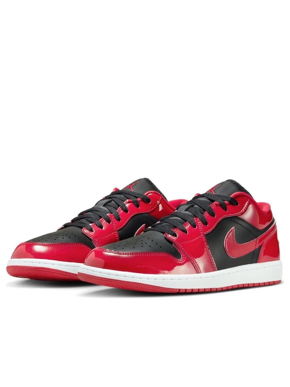 Jordan 1 Low SE Patent Varsity Red Black Gradeschool sizes HV4396-006